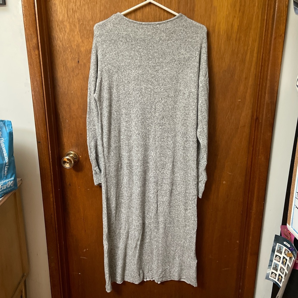 Zara gray melange midi maxi sweater dress